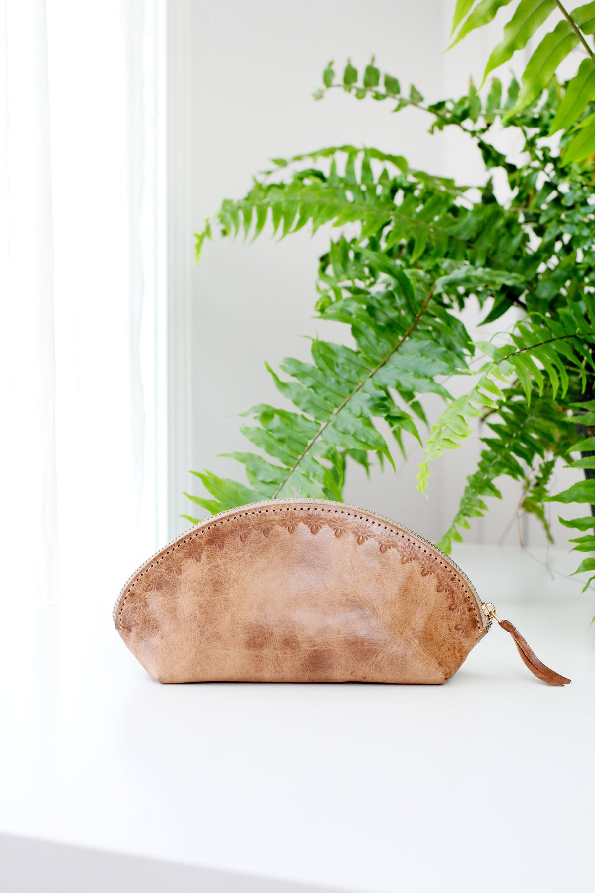 Blossom Leather Travel Pouch