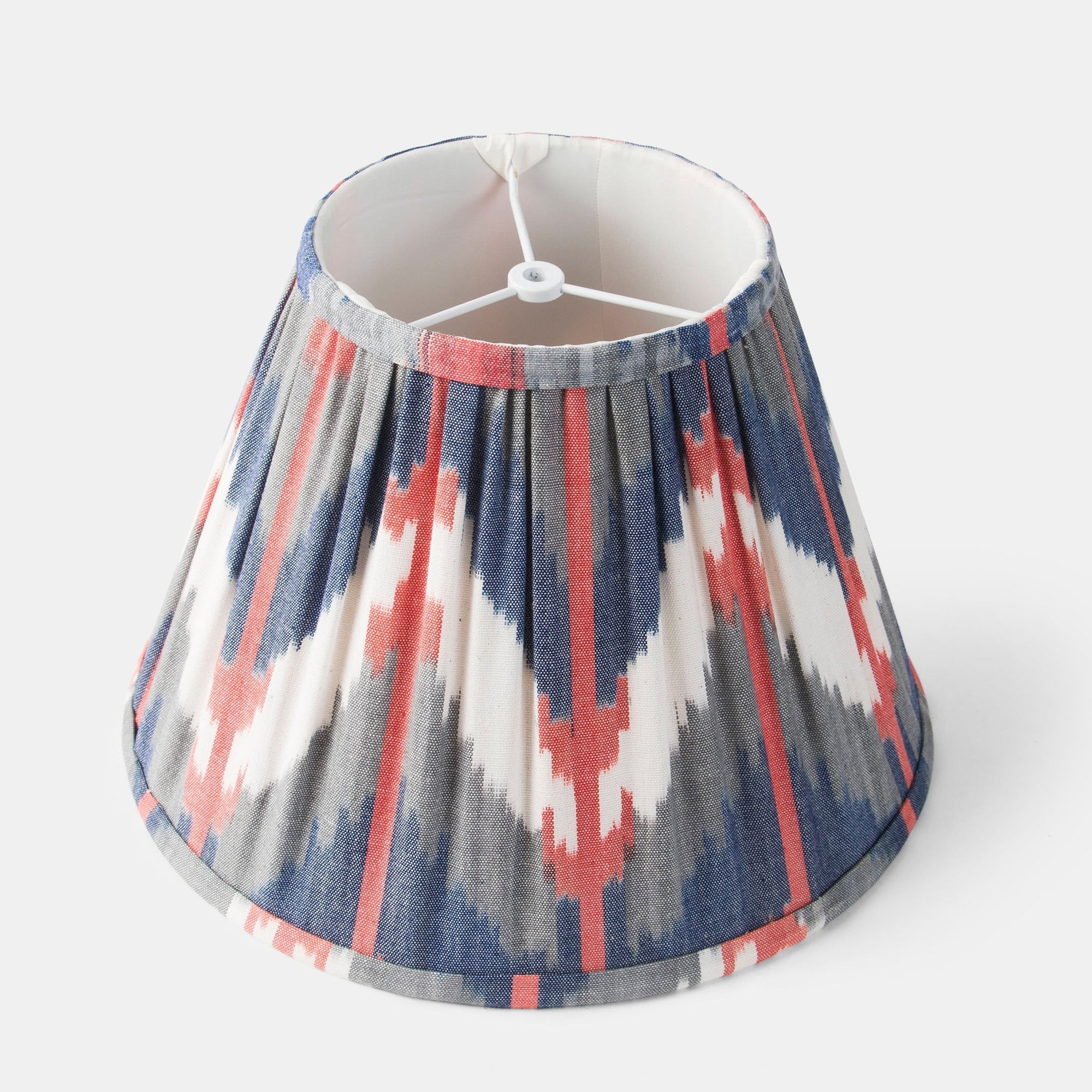 Decorative lampshade with geometric pattern on a white background