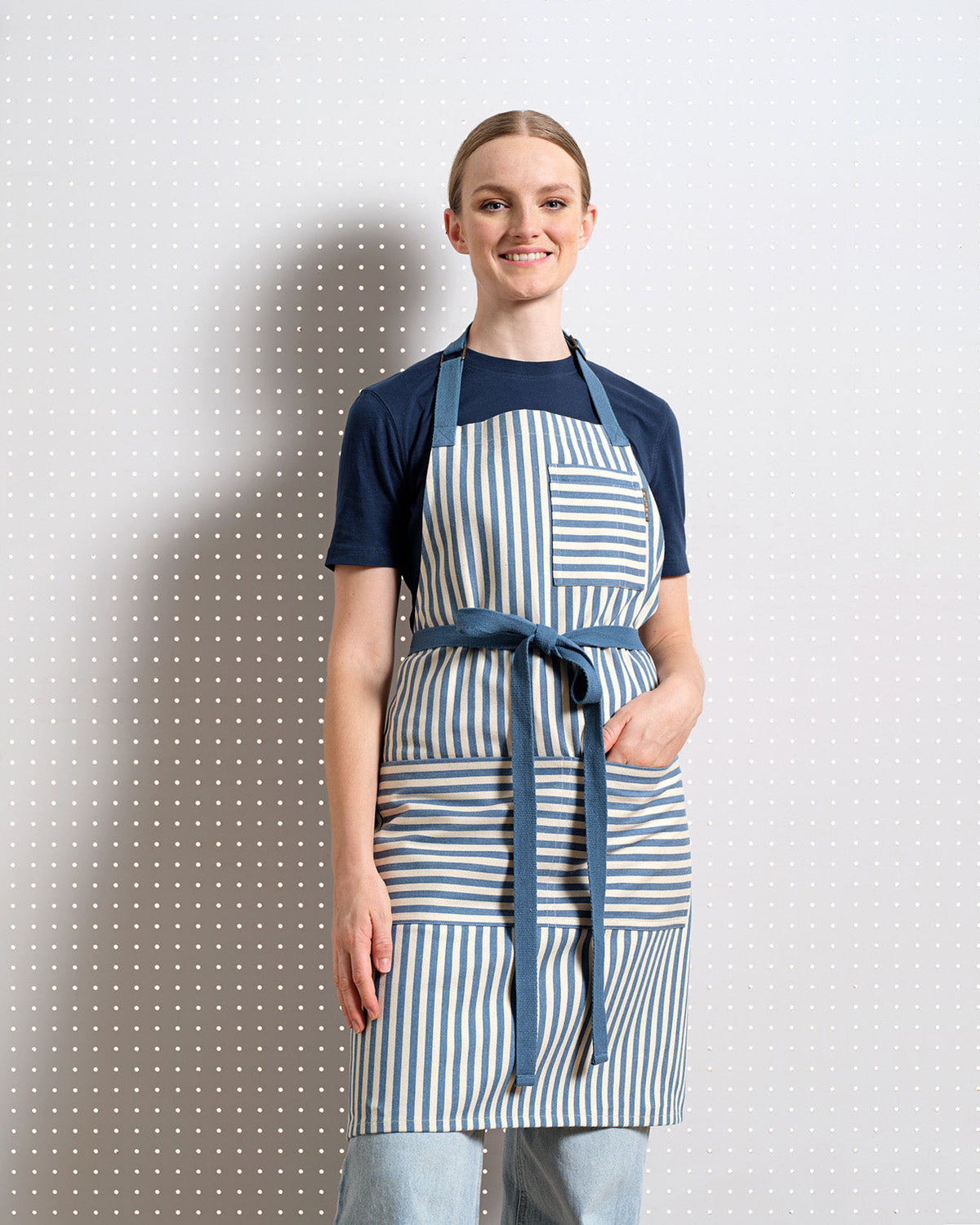 Cotton Bib Apron with Pockets