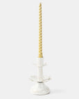 Lotus Bloom Tapered Aluminum Candleholder