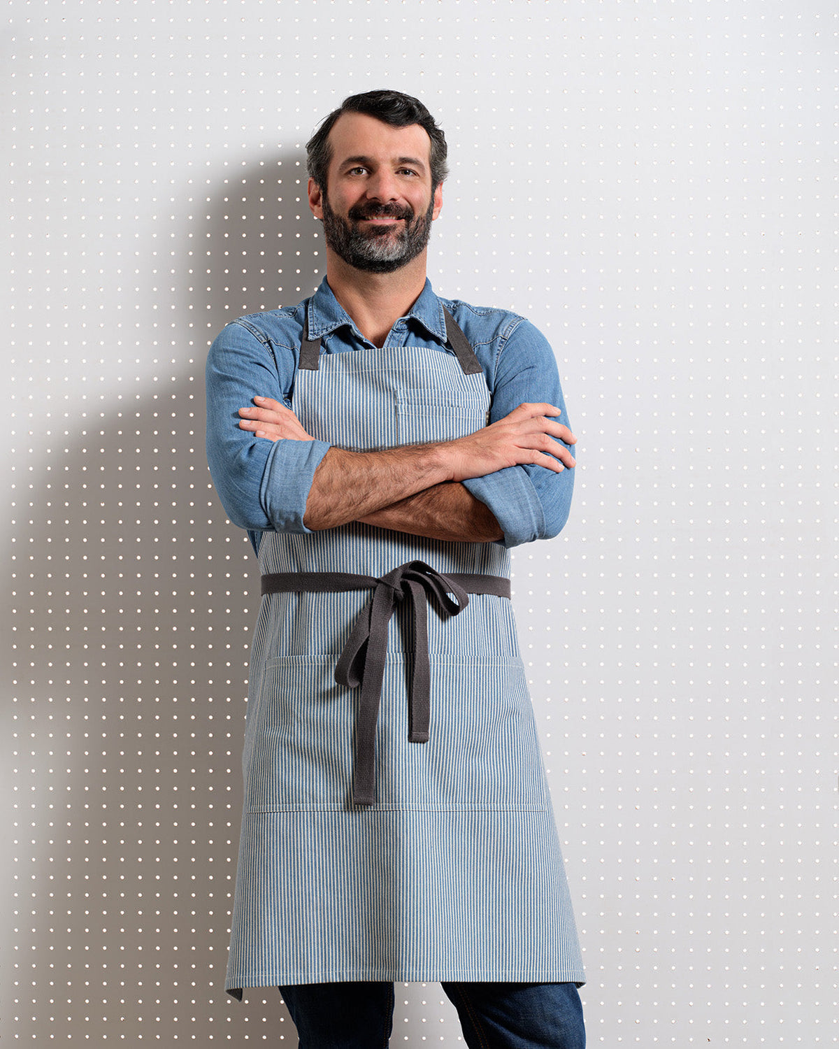 Cotton Bib Apron with Pockets