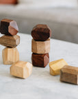 Upcycled Wood Stacking Stones - Set of 9