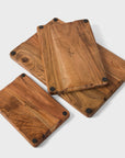 Natural Acacia Wood Cutting Boards - Set of 3