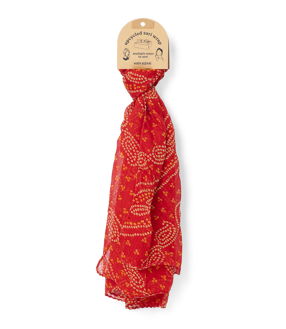 Upcycled Sari Gift Wrap &amp; Scarf
