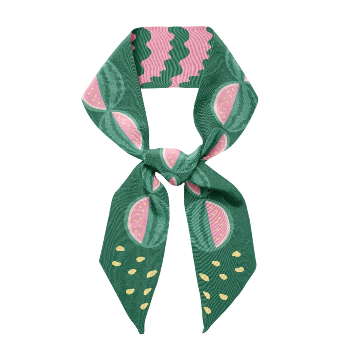 Watermelon Silk Twilly Ribbon Scarf