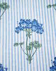 Blue Hydrangea Blockprint Tablecloth