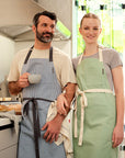 Cotton Bib Apron with Pockets