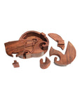 Sleeping Cat Keepsake Puzzle Box - Indian Rosewood