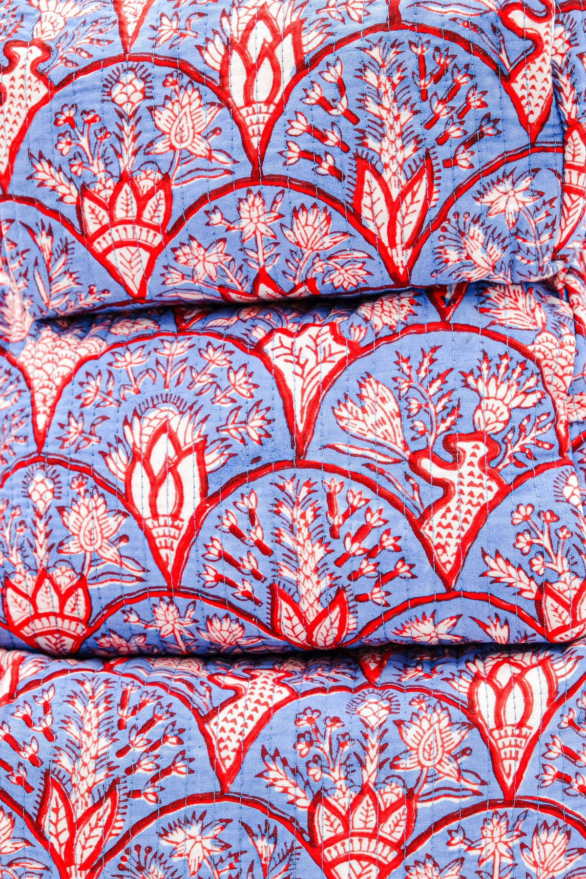 Blue Arch Hand-Block-Printed Toiletry Bag
