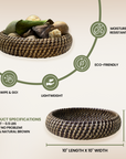 Rattan Apple Bowl