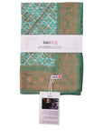 Leaf Grid Oversized Batik Cotton Bandana – 39"