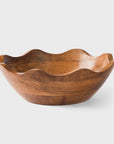 Acacia Wood Scallop Bowl