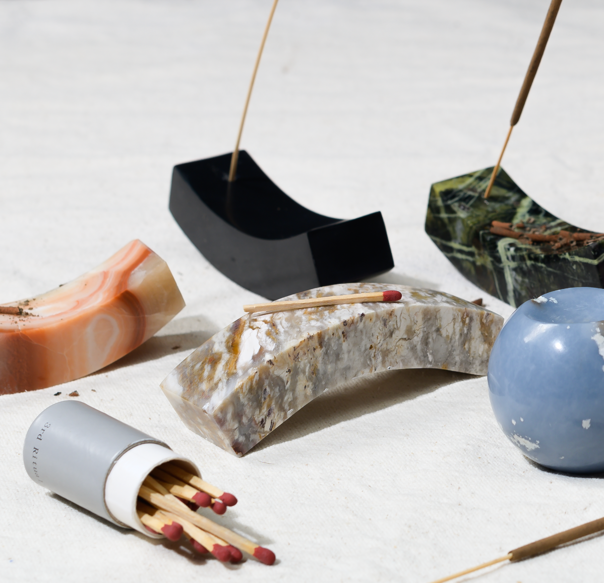 Black Onyx Smile Incense Holder