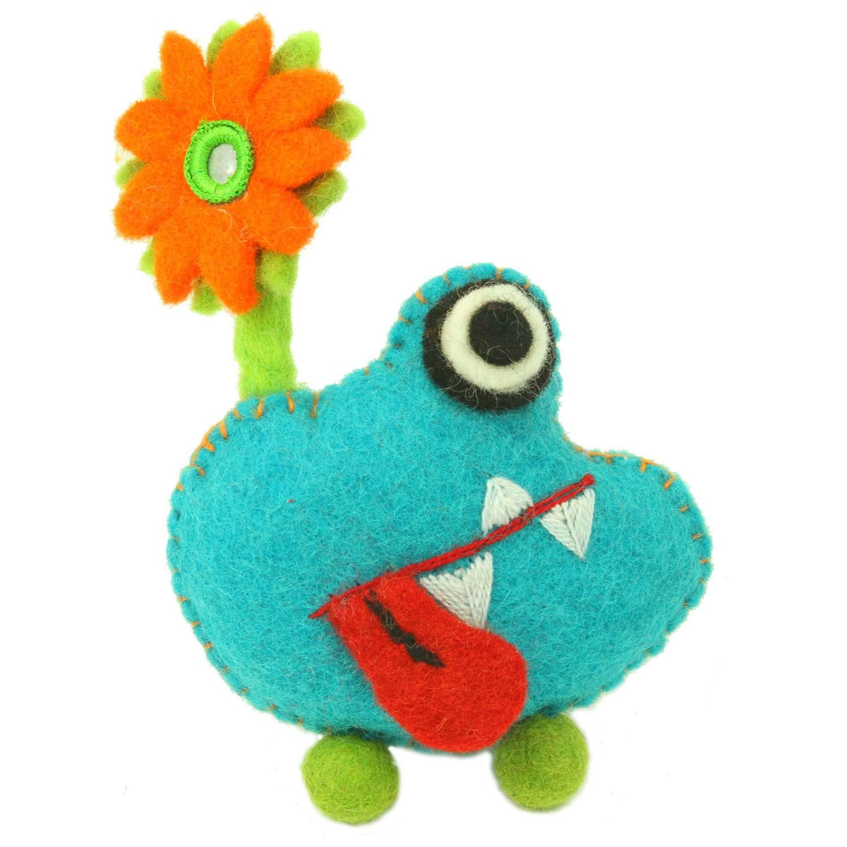 Blue Flower Felt Tooth Fairy Monster