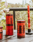 Berry Blaze Painted Candles