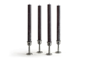 Luma Afrika Frosted Taper Candles – Black, Set of 4