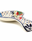 Handmade Pottery Dots & Flowers Spoon Rest - Encantada