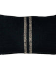 12" x 20" Hugh Lumbar Pillow - Black