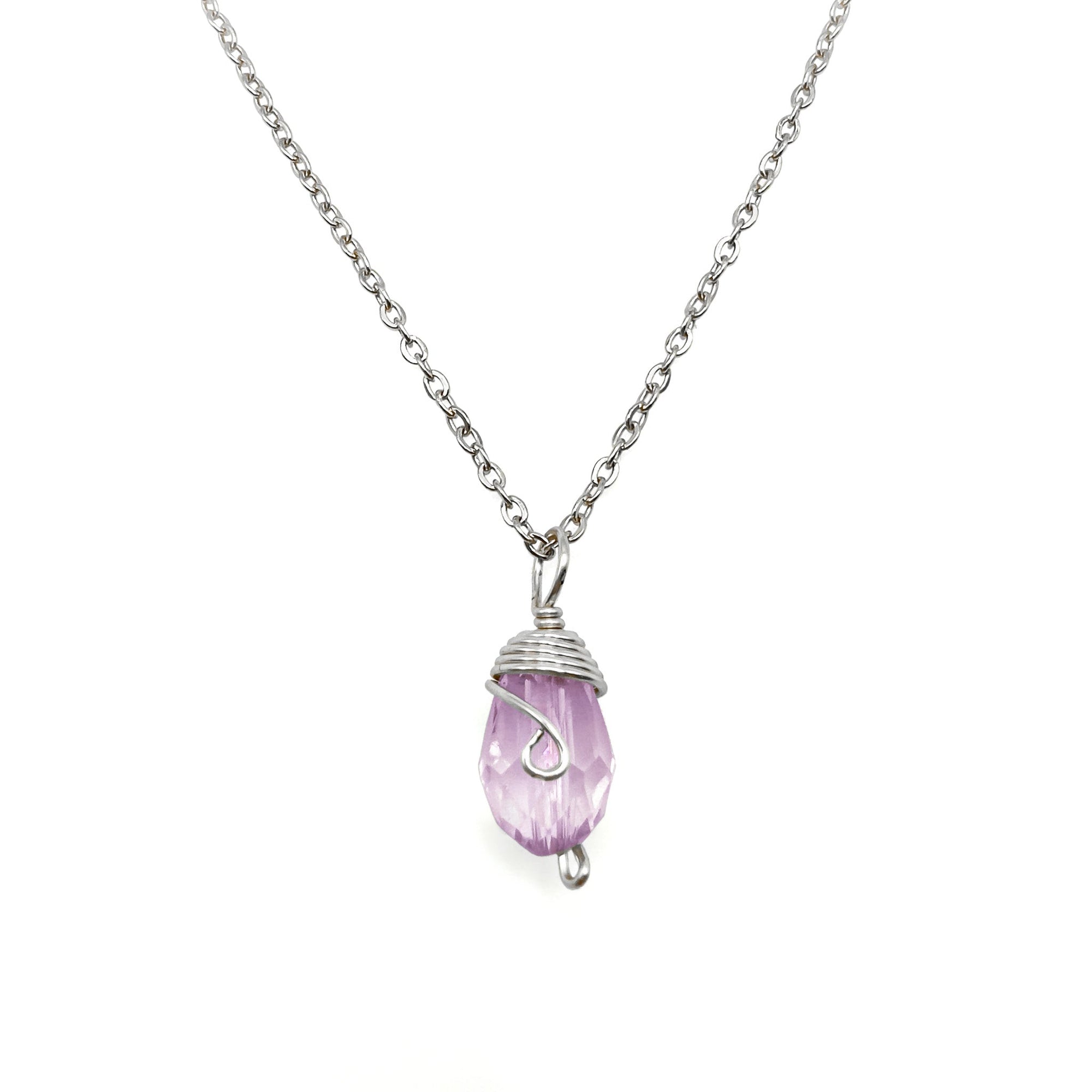Silver Birthstone Necklace