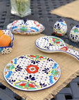 Handmade Pottery Dots & Flowers Spoon Rest - Encantada