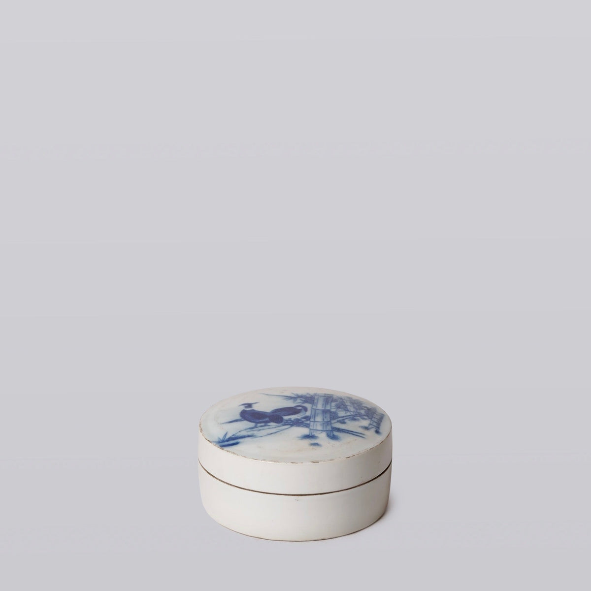 Pheasant Pair Porcelain Ink Box – Blue &amp; White