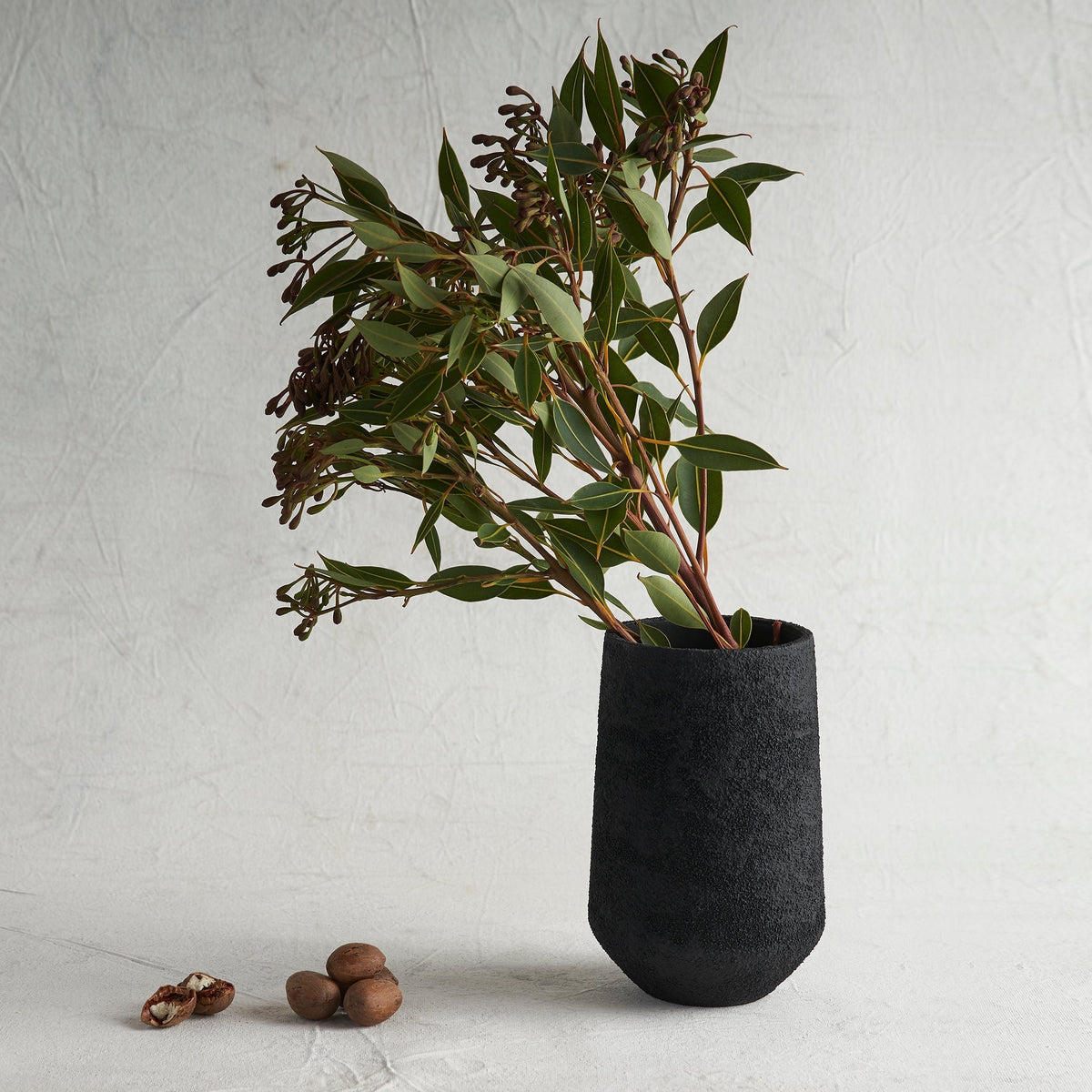 Pumice Black Aluminum Vase