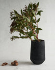Pumice Black Aluminum Vase