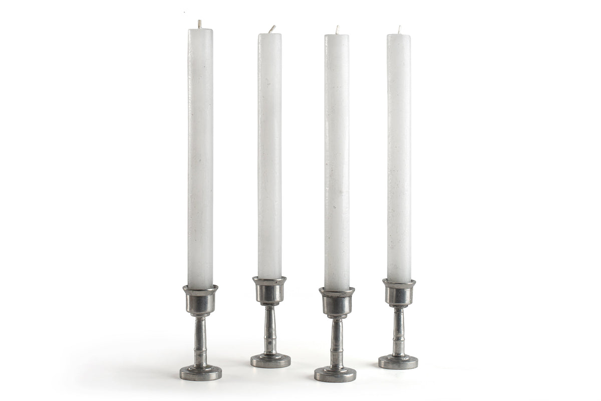 Luma Afrika Frosted Taper Candles – White, Set of 4