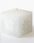 White on White Hand-Painted Candles