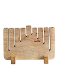 Modern Mango Wood Menorah