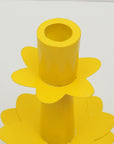 Lotus Bloom Tapered Aluminum Candleholder