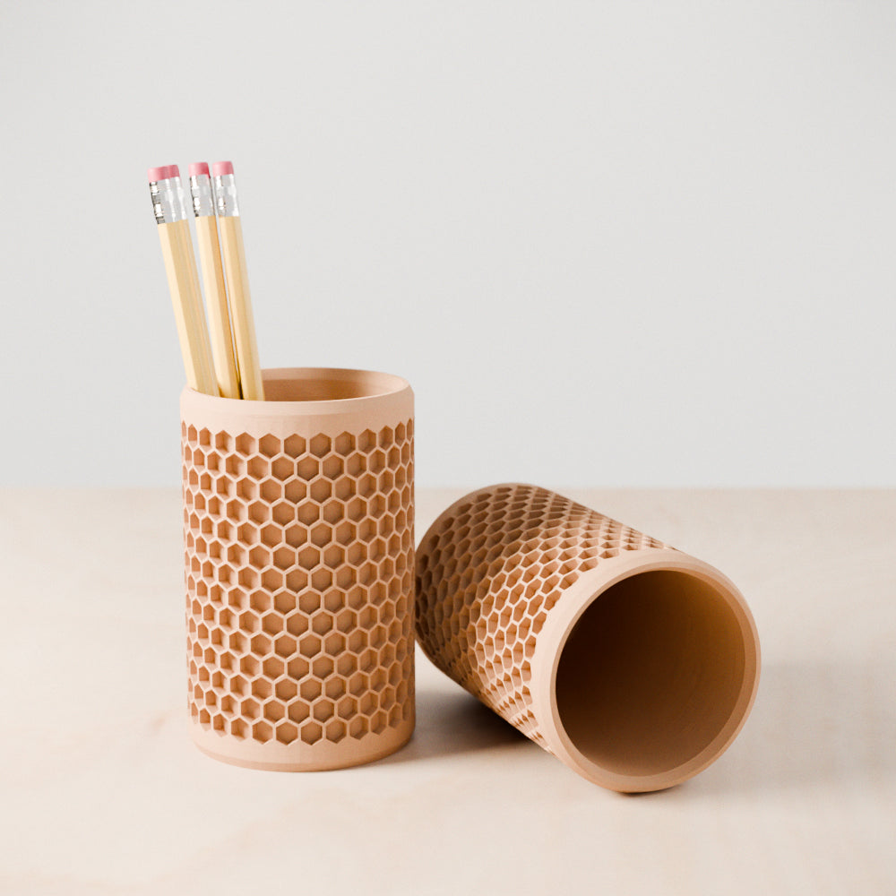 Modern Honeycomb Pencil Holder