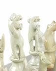 Hand Carved Soapstone Animal Chess Set - 15" Board - Smolart