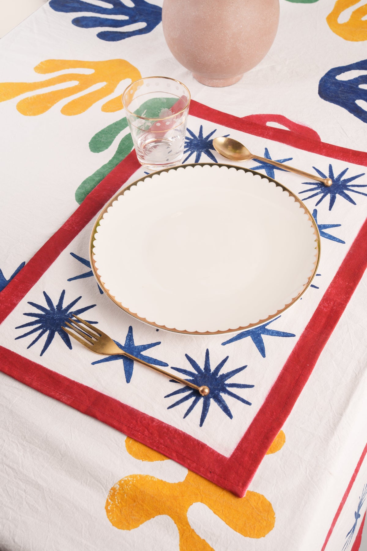 Celestial Matisse Blockprint Placemats – Set of 2