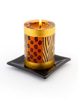 Animal Print Painted Candles