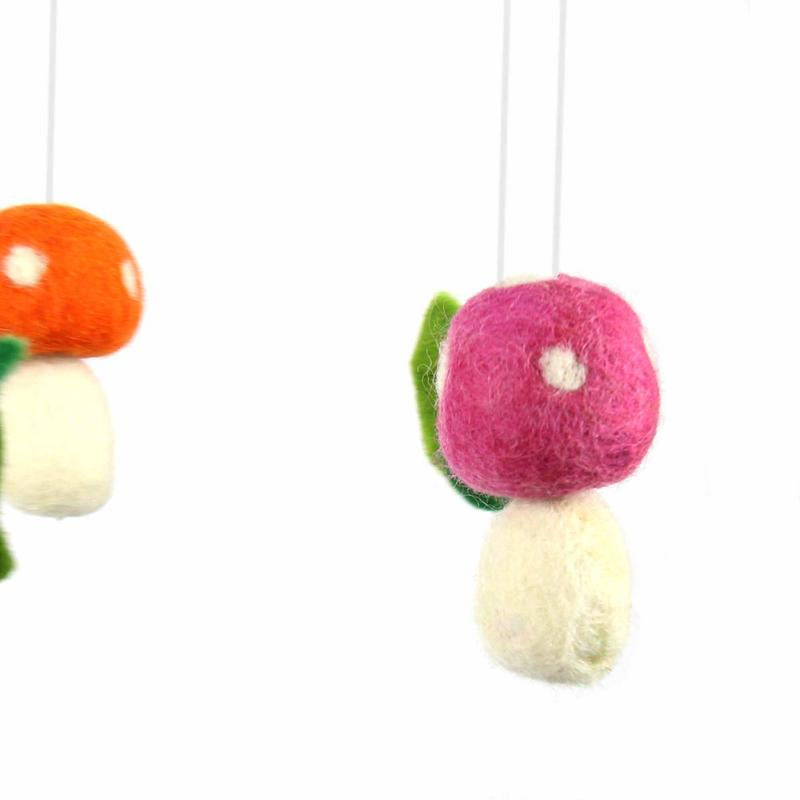 Felt Mushroom Nursery Mobile