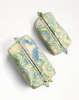 Seaglass Peacock Hand-Marbled Cosmetic Bag