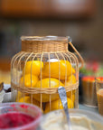 Jar of lemons with a blurred background