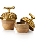 Wooden Acorn Boxes – Set of 2