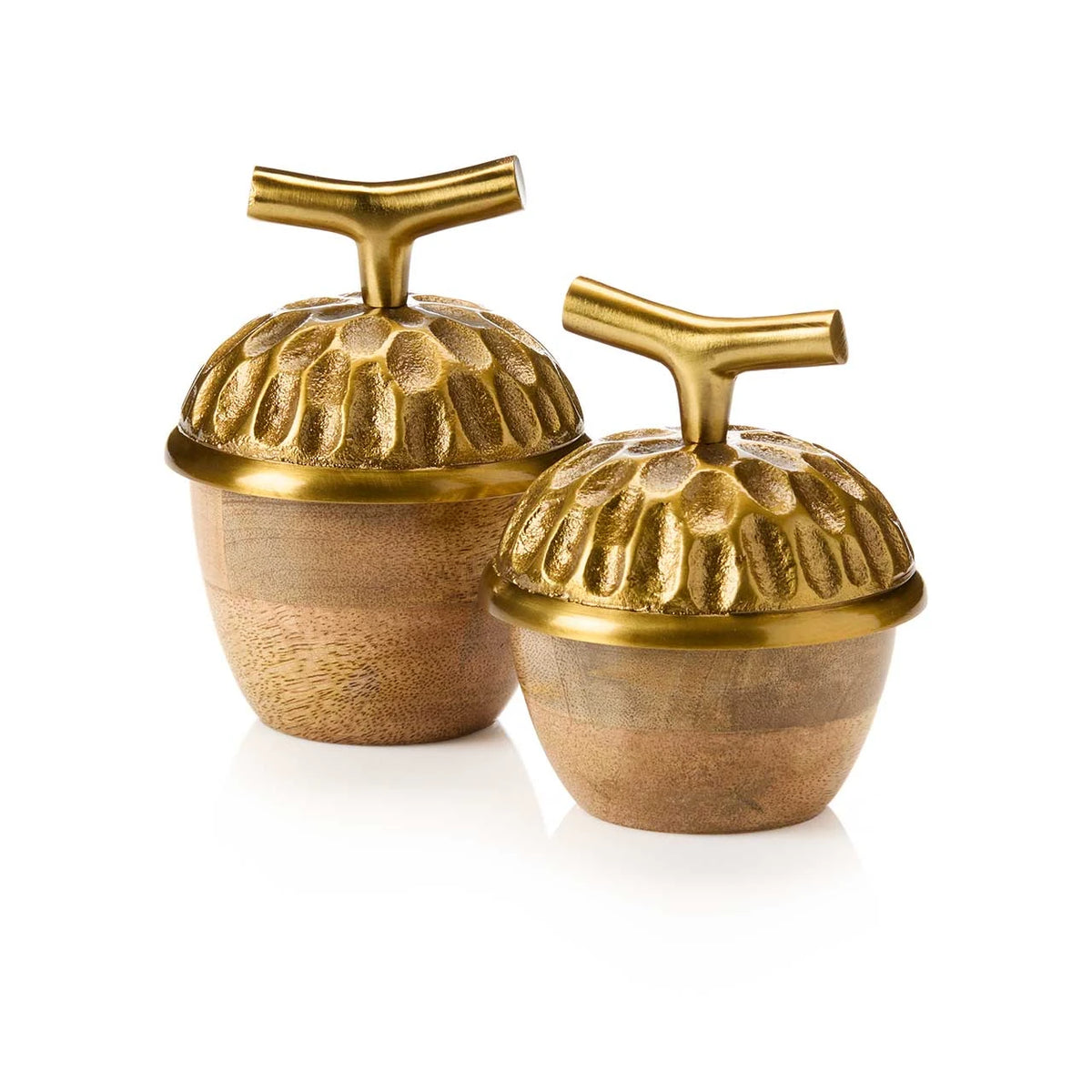 Wooden Acorn Boxes – Set of 2