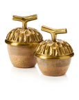 Wooden Acorn Boxes – Set of 2