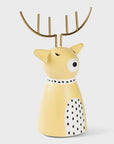 Golden Antler Reindeer Figurine
