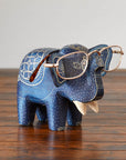 Batik Wood Elephant Eyeglass Holder