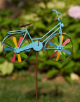 Bicycle Garden Stake with Wind Spinner