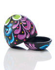 Handpainted Black Botanica Egg Box