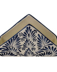 Blue Plumeado Mexican Pottery Napkin Holder