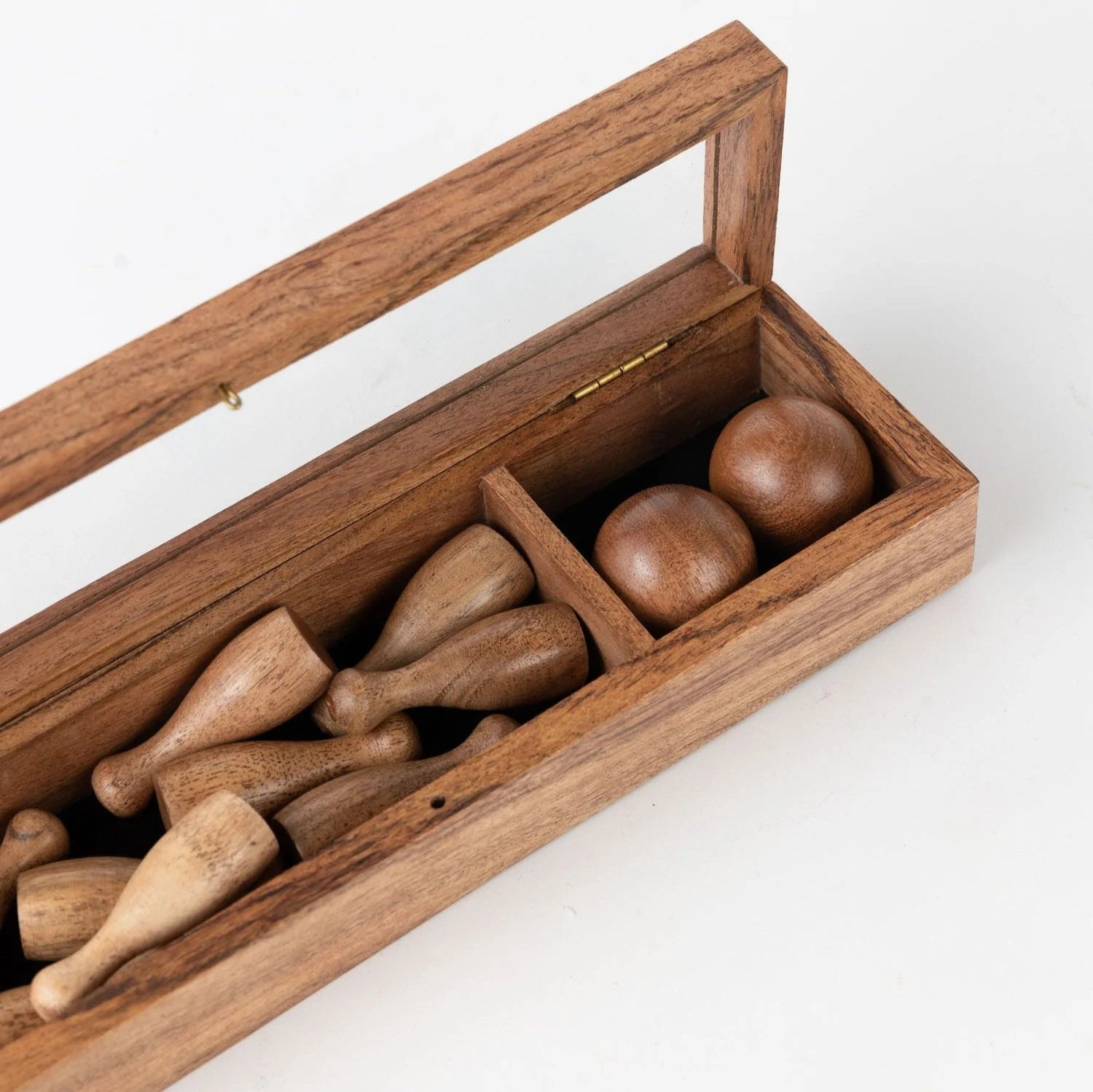 Tabletop Bowling Game Set - Handcrafted Wood