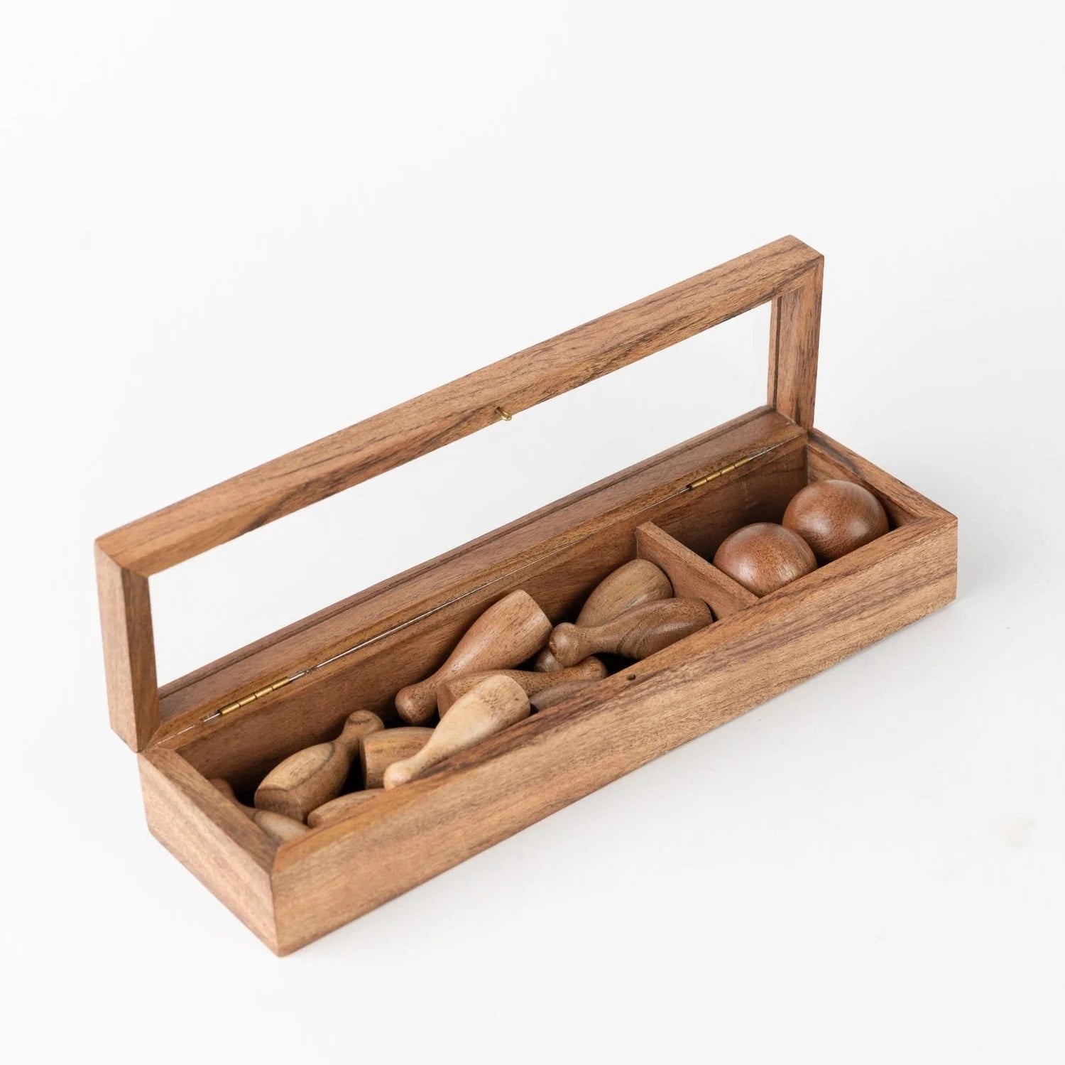 Tabletop Bowling Game Set - Handcrafted Wood