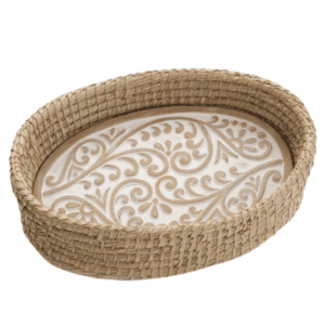 Bread Basket with Terracotta Double Vine Bread Warmer