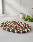 Felt Casserole Trivet - Classic Christmas